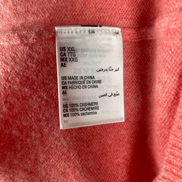 Club Room Cashmere Sweater Womens Size XXL Pink Work Office Capsule Minimal Soft - Picture 7 of 9